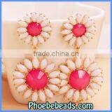 Wholesale Fashion Acrylic Dangle Flower Statement Earrings CE-D009 thumbnail-1