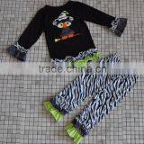 OEM Service Winter Owl Long Sleeve Ruffle Pant Halloween Boutique Girl Clothing thumbnail-3