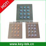 Outdoor Panel Mount Metal Illuminated Numeric 4x3 Keypad thumbnail-2