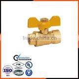 216 Female Thread Butterfly -shaped Brass Ball Valve thumbnail-2