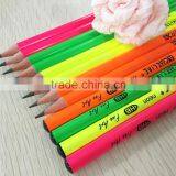 7" Standard Size Round Shape Neon Color Body Soft Wood Pencil Sharpened With Dipped Top thumbnail-4