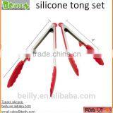 Silicone and Stainless Steel Flipper Cooking Food Bbq Tongs