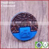 Fashion Black Round Engraved Logo Men Shirts Metal Buttons thumbnail-4