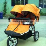 2013 baby Twins stroller XS-BS780,with 5 point safety belt, two safety lock, 3pcs*12'' wheels pass en1888