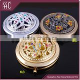 Guangzhou promotional cosmetic compact mirror,vintage style pocket compact mirror&retrostyle makeup mirror