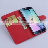 HOT SELLING Luxury Case for Samsung GALAXY S6 Edge PU Lichee Leather Flip Cover With Wallet thumbnail-6