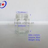 Hexangular Glass Jar