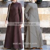 Oem manufacturer ltweight soft pleat floor length long ladies kaften maxi dress muslim