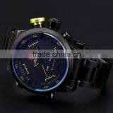 Military SHARK Analog LED Stainless Steel Sport Quartz Wrist Men Digital Watch thumbnail-4