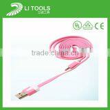 Wholesale PVC Flat Usb Cable/new White Micro Usb/Colorful Micro USB Cable for SAMSUNG HTC Andriod Phones thumbnail-5