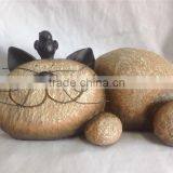 Hot Sale Personalized Handmade Color Painted Decorative Garden Resin Cat Statue thumbnail-1