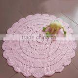 Wholesale Cotton Material Nursery Room Floor Round Crochet Rug thumbnail-1