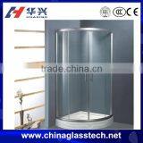 EN12150-1 10mm Sliding Tempered Glass Curved Shower Door