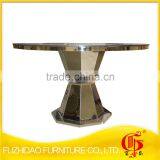 Upholstered Factory Price Stainless Steel Glass Top Table thumbnail-2
