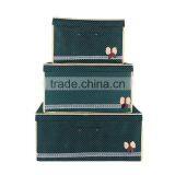 N494 Household Non Woven Box Foldable Bowknot Polka Dot Storage Box thumbnail-5