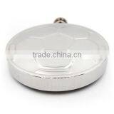4.5 OZ Stainless Steel Flagon Football Style Bright Polished Circular Flagon thumbnail-4