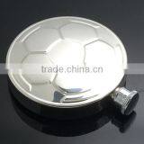 4.5 OZ Stainless Steel Flagon Football Style Bright Polished Circular Flagon thumbnail-5
