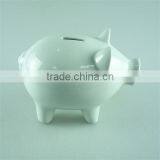 Stock Ceramic White Funny Pig Shape Money Box thumbnail-2
