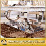 Modern Marble Top Metal Coffee Table for Banquet Hall