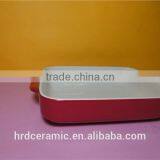 Stock Ceramic Microwave Safe Porcelain Square Ovenware With Handle thumbnail-1