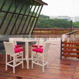 Garden Outdoor Wicker Bar Chair and Table thumbnail-1