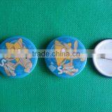 4C aluminum printing button badge with plastic cover