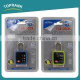 Toprank Wholesale Professional 3 Dial Resettable TSA Code Padlock Plastic Tsa Luggage Lock thumbnail-1