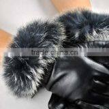 Women's Leather Gloves Autumn Winter Warm Rabbit Fur Gloves Sheepskin Mittens thumbnail-6
