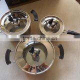 6pcs Induction Based Stainless Steel Cookware Set thumbnail-5