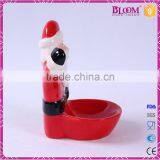 Christmas Santa Small Ceramic Tealight Candle Holder thumbnail-4