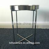 Hot Sales Online Morden Living Room Glass Top Stainless Steel Coffee Table Frame for Barss