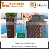 Hot Sales Square Weaving Rattan Wicker Flower Pot Furniture thumbnail-1