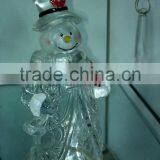 High Quality Glass Snowman With Candle Holder thumbnail-2
