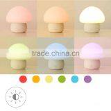 Romantic Dim Mood Lamp,Multicolor LED Baby Night Light, Portable Silicone Cute Mushroom Nursery Night Lamp thumbnail-4