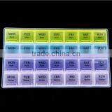 Whole Sale Monthly Pill Box Plastic/custom 28 Compartment Divided Pill Box Wirh English Words Shenzhen Manufacturer thumbnail-3
