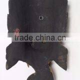 Hand Crafted Wooden Mask of Hindu Lord Ganesh Wall Hanging Made In Nepal thumbnail-4