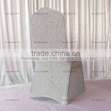 Glitter Gold/ Silver Spandex Chair Cover for Wedding Decoration thumbnail-2