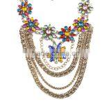 Multilayer Out Chain With Multicolor Rhinestone Women Necklaces thumbnail-5