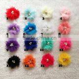 Wholesale Baby Girl Hair Accessory Chiffon Flower Child Head Flower No Clip thumbnail-1
