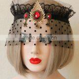 Lace Lady Masquerade Mask,Wedding Party Mask,Crystal Decorative Masks thumbnail-3