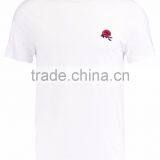 MGOO Latest Blank Organic Cotton T Shirts Mens White Fitness T Shirt Embroidered With Flora thumbnail-6