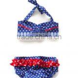 Children Swimwear Summer Beach Clothes Set Baby Girl Bikini Vintage Style Bikini Baby Pageant Wear thumbnail-2