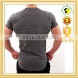 Long Line T-shirt Men Tri Blend t Shirt Slim Fit t Shirt Wholesale China thumbnail-2