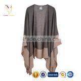 Color Block Knitted Wool Ponchos,Women Wraps Ponchos thumbnail-6
