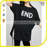 2017 Wholesale White T-shirt Custom Screen Printing Longline t Shirt thumbnail-1