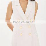 Chic-smart Ivory Sleeveless Western Longline Kurti With Jacket Designs thumbnail-2