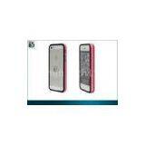 Durable Rubber And Molded Plastic 2tone Hybrid Bumper For Iphone 5 With Metal Button thumbnail-1