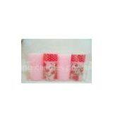 Dia 5.5 * H 5cm / 10cm Pressed Flower Scented Pillar Candles