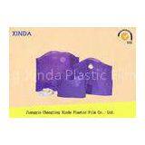 HDPE / LDPE Wave Shape Die Cut Handle Bags Customized Clear Plastic Bags With Handle thumbnail-1