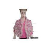 Sell Acrylic Shawl With Fur Trimming thumbnail-1